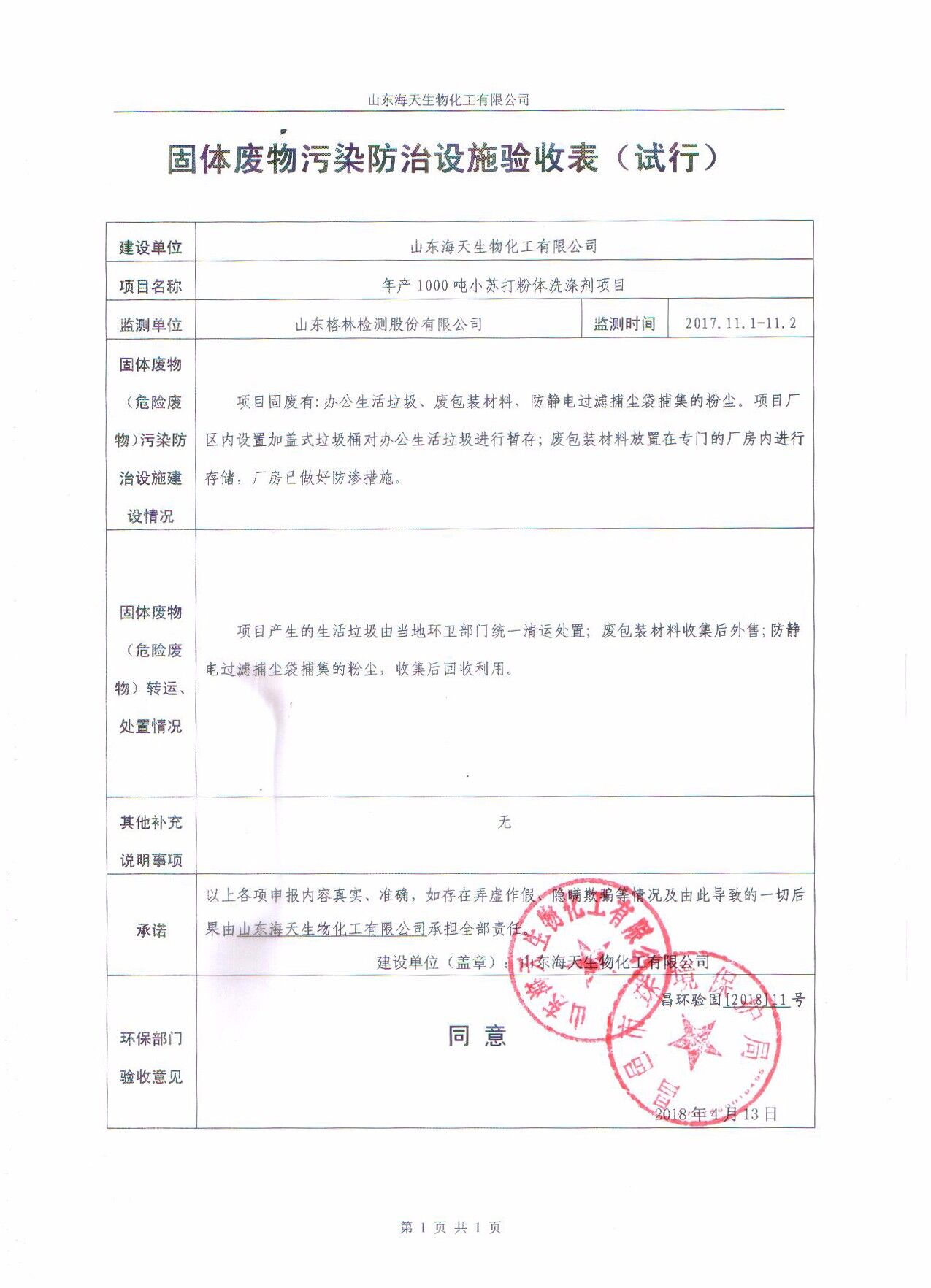 ɽ���������ﻯ�����޹�˾���1000��С�մ����ϴ�Ӽ���Ŀ���������Ⱦ������ʩ���ձ���ʾ